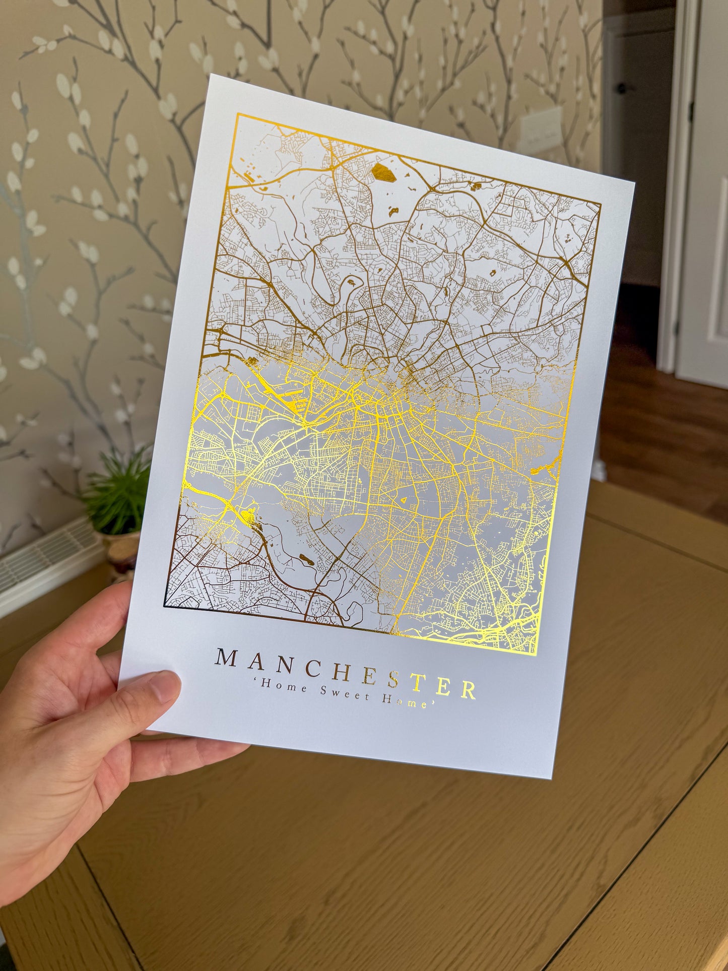 Foiled Personalised Map