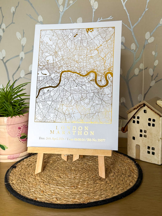 Foiled Personalised Map