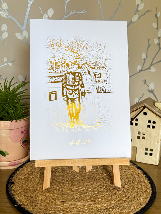 Wedding Photos to Foil