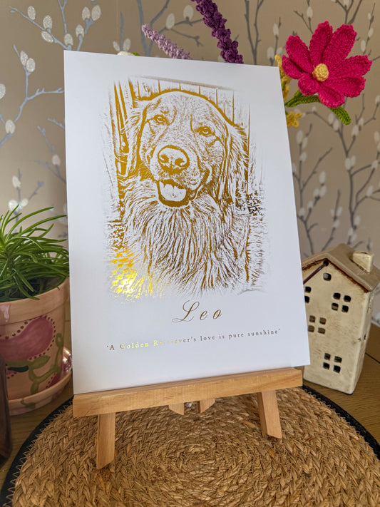 Animal Personalised Foil Print