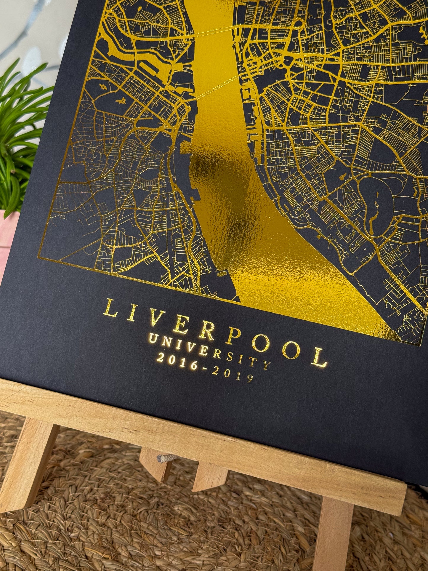 Foiled Personalised Map